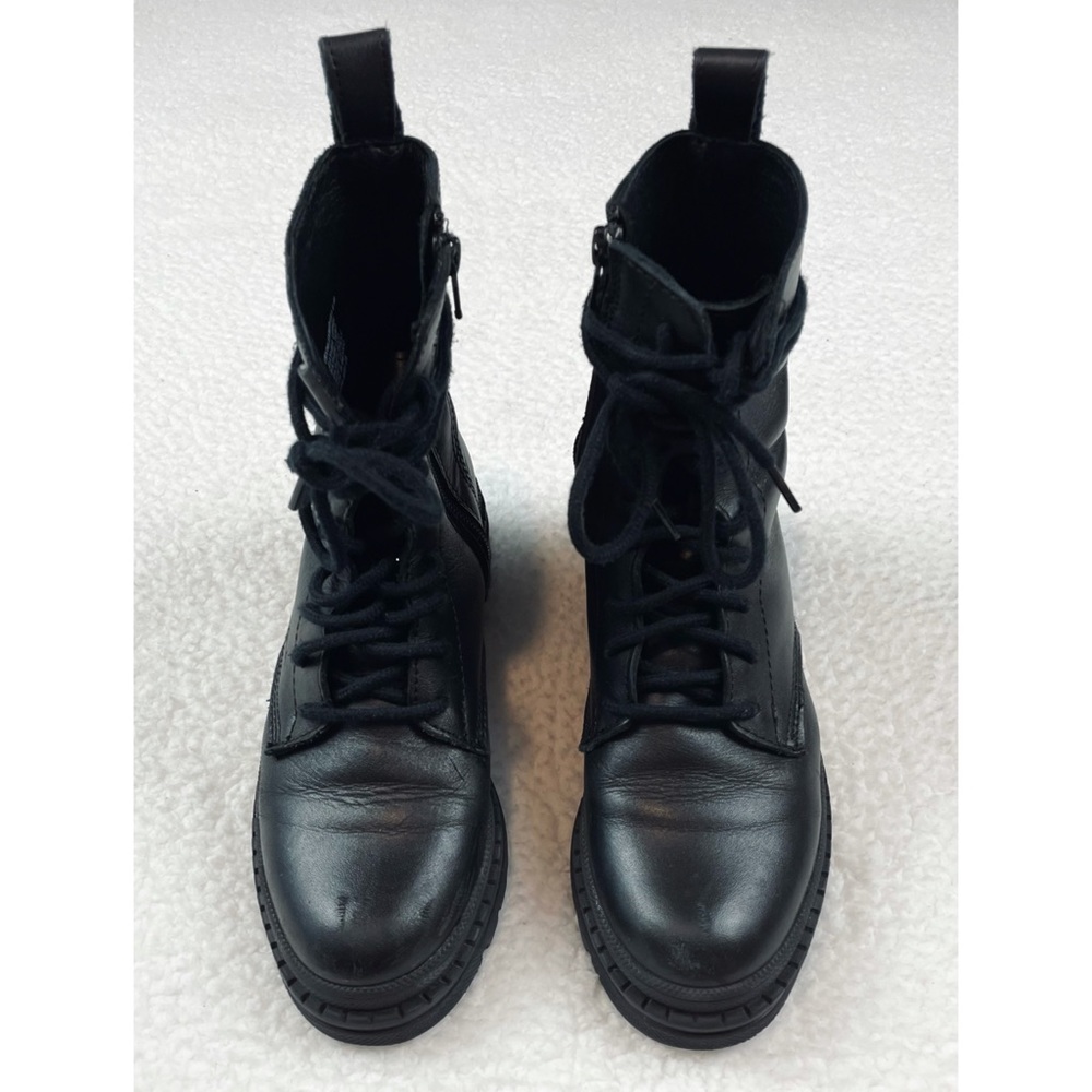 STEVE MADDEN • Black Jamisyn Leather Combat Boots, 6 - Picture 16 of 16
